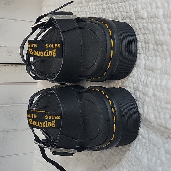 Nwob Dr. Martens Avery Hydro Toe Loop Platform Sandals 9 Black - Picture 5 of 8